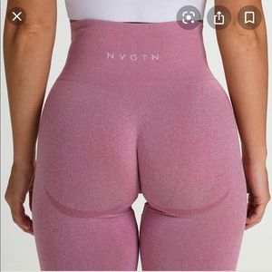NVGTN Pastel Pink Contour Seamless Leggings- M